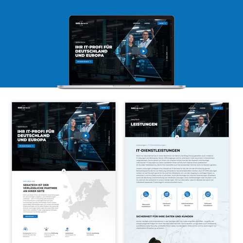 "Wir brauchen eine neue Webseite für IT-Service. Vorlagen sind vorhanden." winning WordPress theme design by pb⚡️