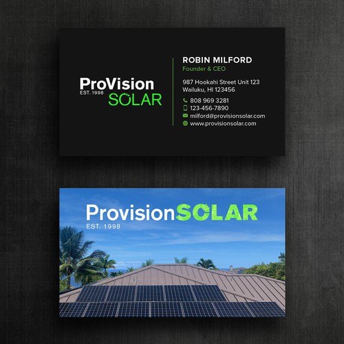 Solar Business Cards Design by Felix SH