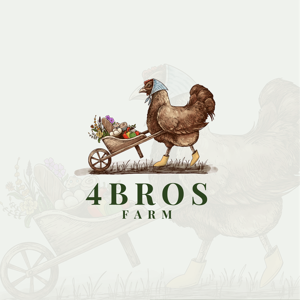Whimsical Farm Logo for 4Bros Farm