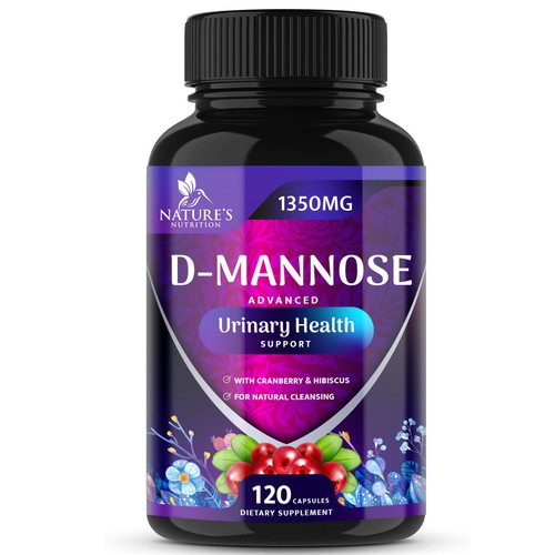 Colorful D-Mannose Design Needed for Nature's Nutrition Design by R O S H I N