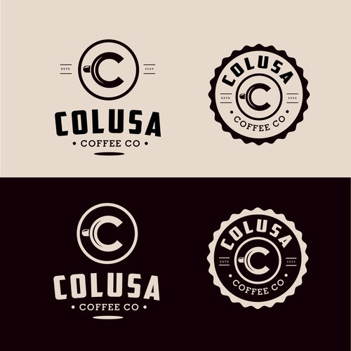 Design an industrial coffee house logo. Alternate logo with  District No. 12 Diseño de Fortuna Design