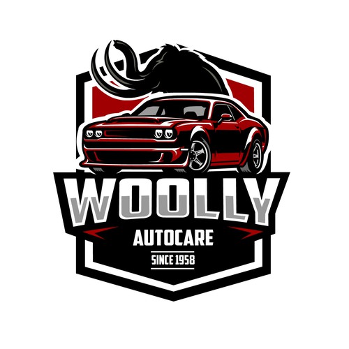 Create a fun design for new woolly mammoth car care product line