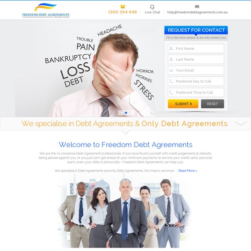 Make an awesome landing page that will generate enquiries Design by KashiArts