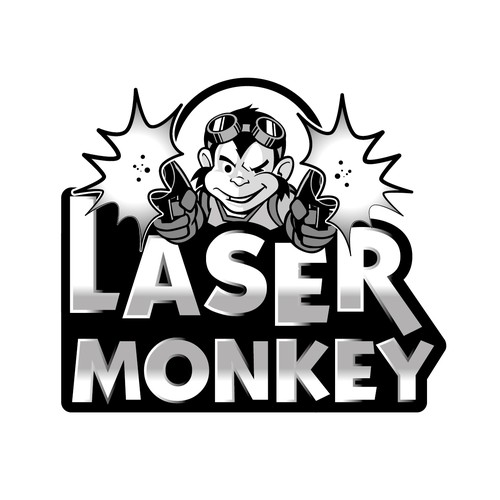 Design di CARTOON MONKEY with LASER di fullpoint