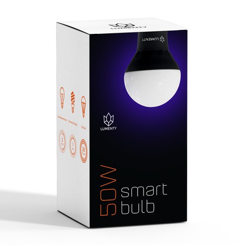 We need to create a sophisticated package for smart lamps. Design by Pure-Design