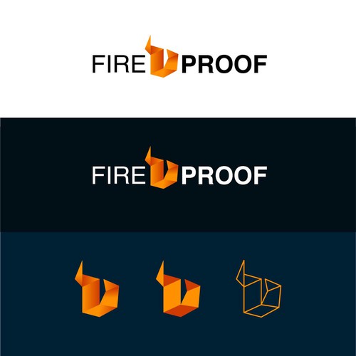 isometric fire logo Design by gallangprakoso
