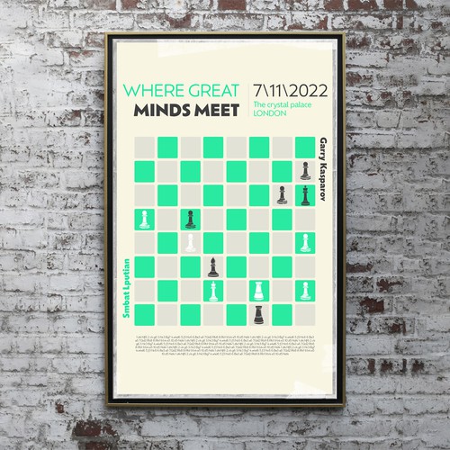 Chess poster theme Design by Halime