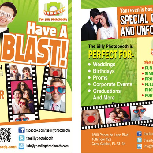 The Silly Photobooth needs a new postcard or flyer Design by Jabinhossain