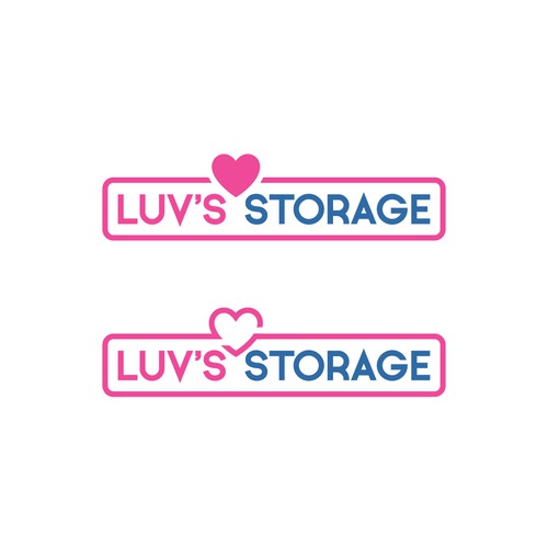Luv’s Storage - modern logo with bright color Design by mami.studio