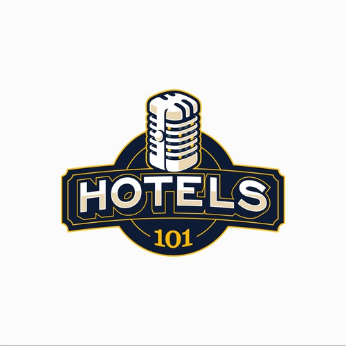 Create a logo for a podcast called - Hotels 101 - incorporate a hotel in the logo Design by Mori Summer