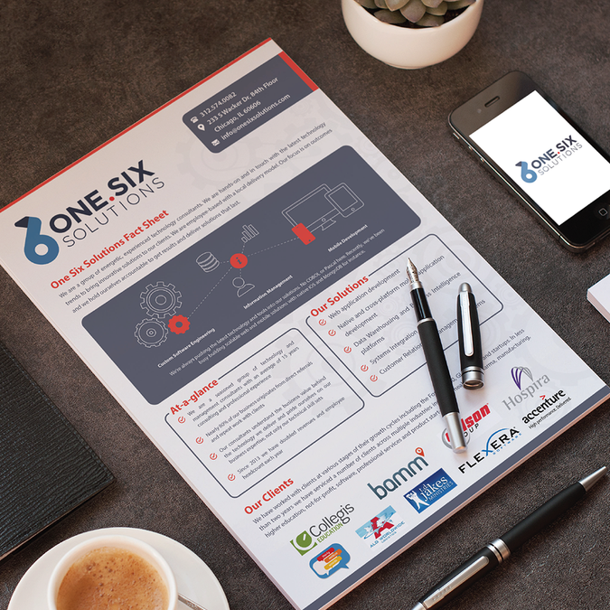 Marketing Slick For An IT Consulting Firm | Stationery contest