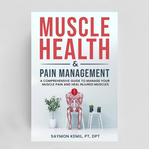 Book cover with a drawing images of the human anatomy combining muscles and bone structure. Design by NoBoundaries