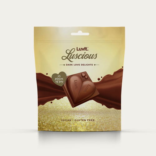 Design a standout label for a Premium Chocolate Homepack Design réalisé par Zaineasca