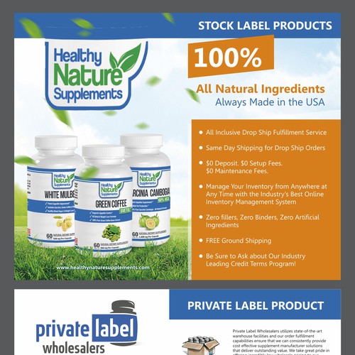 Create a captivating Private Label Wholesaler Flyer Postcard, flyer