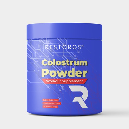 NEW Restoros Supplement Label with Additional Opportunity for Winner (BLIND + GUARANTEED CONTEST) Design by Josua carlos