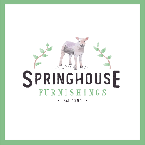 Unique 1 logo for springhouse representing a farm shop and