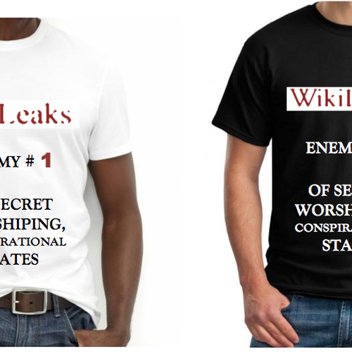 New t-shirt design(s) wanted for WikiLeaks デザイン by leie23