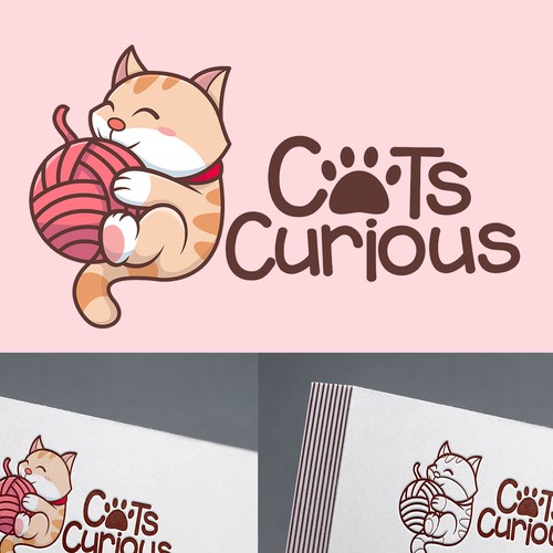 Logo design for "Cat Curious" cat blog and resource site Design by Yogi bagas