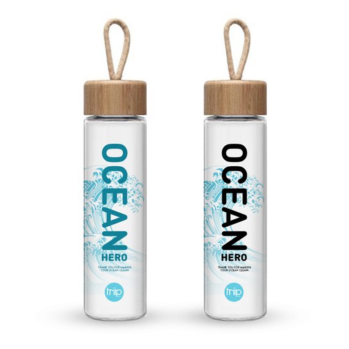 Creative glass bottle design to reduce plastic bottle usage Design by ZukiDesign