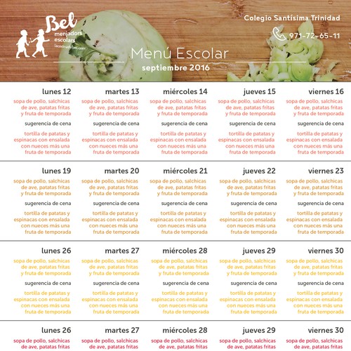 Menu contest entry by César I.