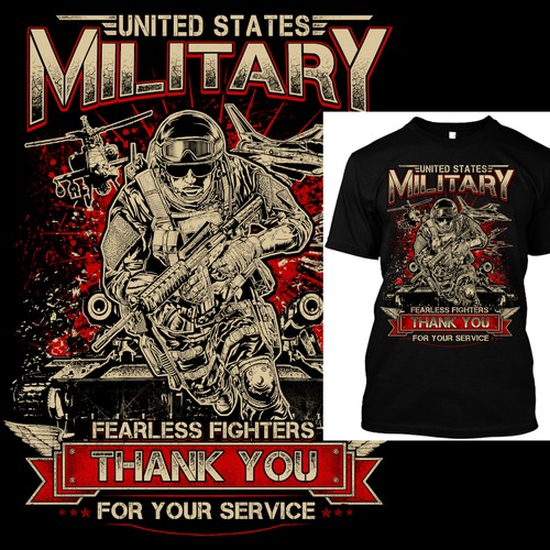 Military cheap tee shirts