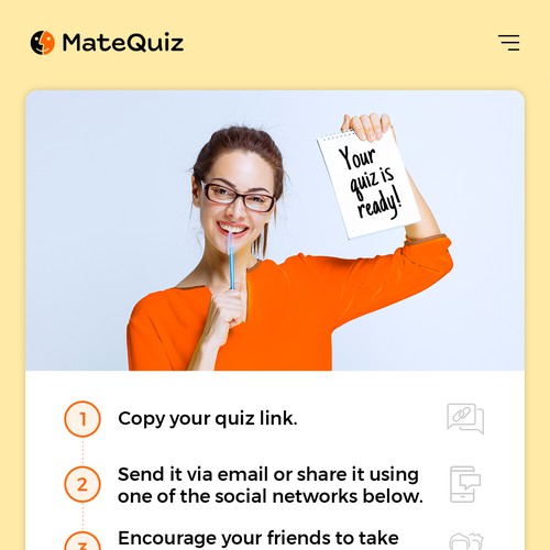 Redesign of a very popular quiz site (MateQuiz.com) Design by Habisoft ( ͡° ͜ʖ ͡°)