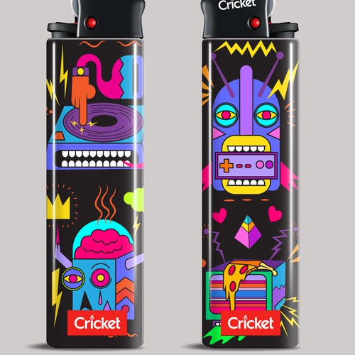 Create illustrations for a limited collection of Cricket Lighters (Multiple Winners) Design by Puding Vektor