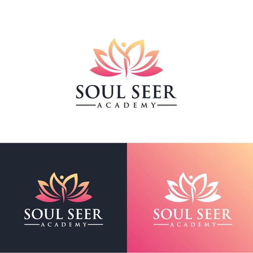 Streamlined ‘iconic’ logo for a spiritual development academy. Design by Schöpfer