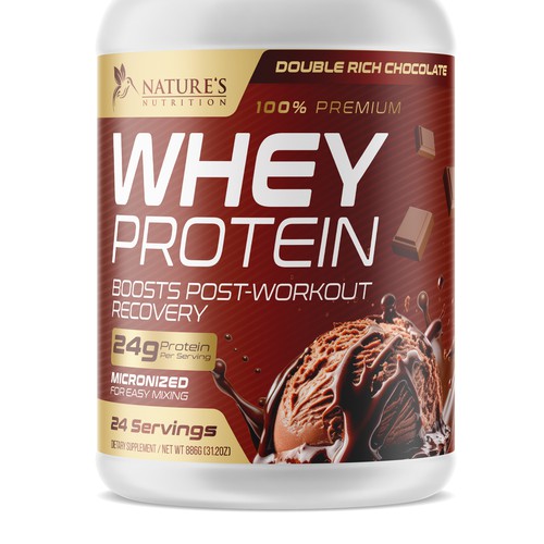 Tasty Whey Protein Chocolate Design Needed for Nature's Nutrition Design réalisé par UnderTheSea™