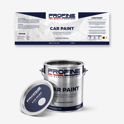 Label for our professional automotive and industrial coatings products Design by SRGrafica