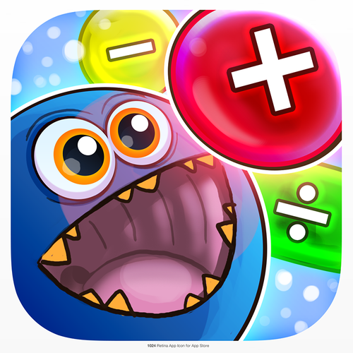 Create a beautiful app icon for a Kids' math game Design por Joekirei
