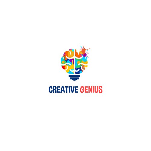 "Creative Genius" Logo for an art school. Design by yudilima