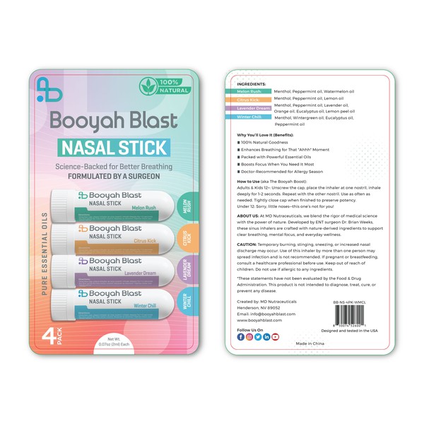Blister packaging for nasal stick.