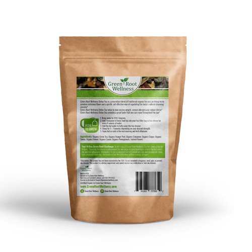 Create a Healthy & Innovative Tea Label for Green Root Wellness ...