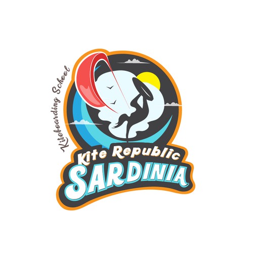 Kite Republic Sardinia - Kiteboarding School needs a youthful & professional Logo Design by Kimiko Asuka