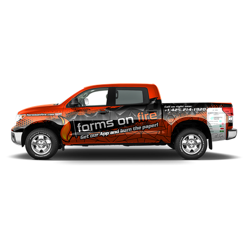 Toyota Tundra Wrap - Forms On Fire! Design by Artpaper ✪