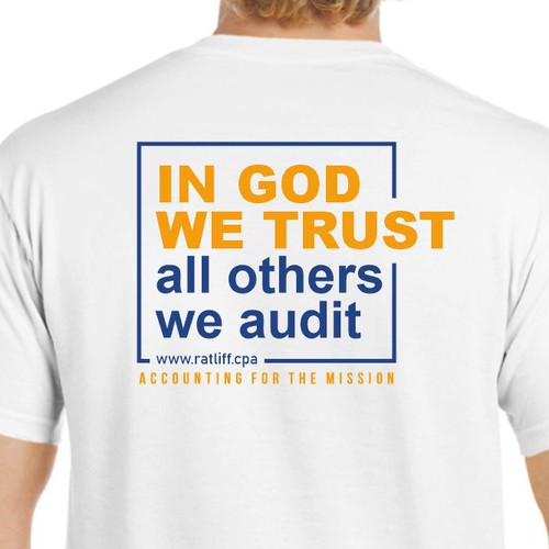 We need a t-shirt for a modern, accounting firm who Audits Non-Profits Design by anthronx