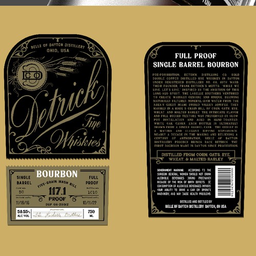 Vintage Bourbon Whiskey Label Design by _fra_