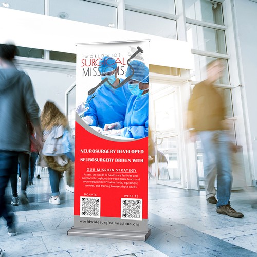 Surgical Non-Profit needs two 33x84in retractable banners for exhibitions Design von M!ZTA