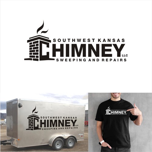 Simple powerful logo for chimney sweep-ontwerp door LOGOMAN*