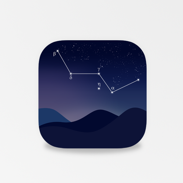 Simple clean astronom apps icon