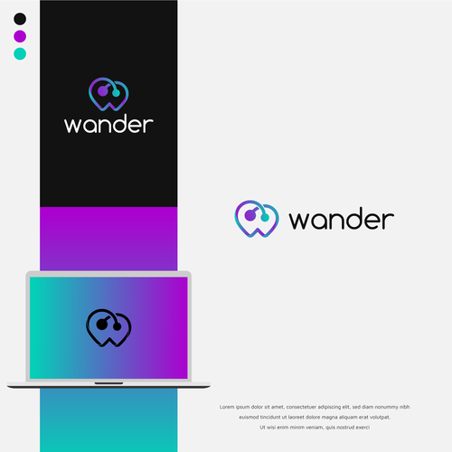 Design a logo for Wander: a map-based travel itinerary application Design by agusiono