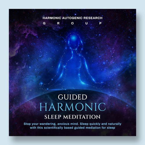 Design an abstract dark on dark sleep meditation book cover Design by The Cloud Digital