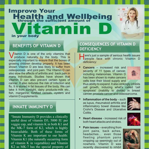 I need a FABULOUS 1 page Sales Flyer for a Vitamin D Supplement