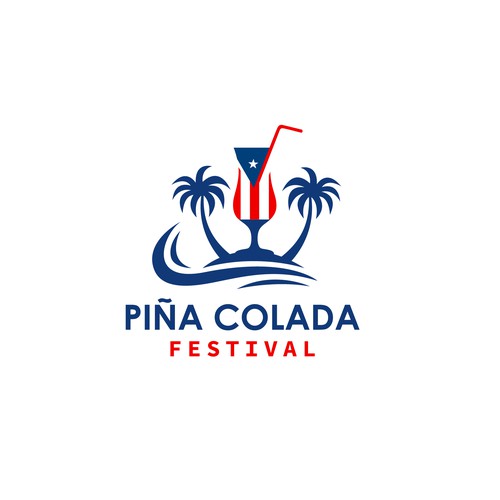 Piña Colada Festival Logo and Branding Package Design by smitadesign