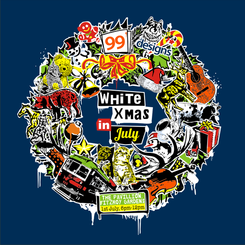 'Street art' style invitation for 99designs event! Design by Alien13