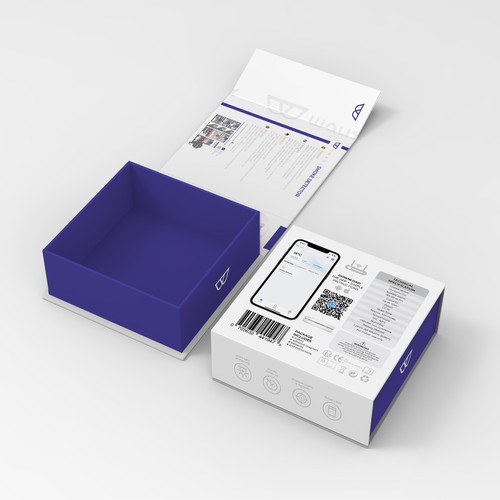 Need a complete modern and powerful packaging for our intelligent smoke detector. Design by Designlifelk