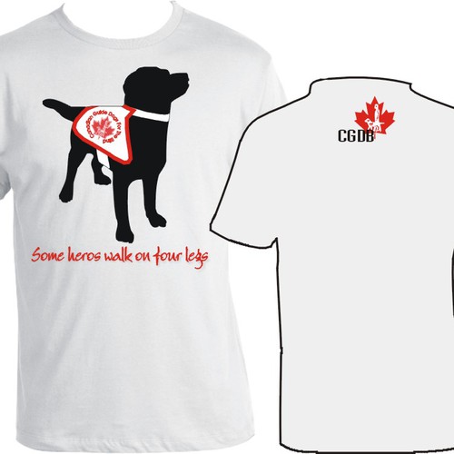 t-shirt design for Canadian Guide Dogs for the Blind Diseño de Stubmalefto