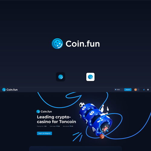 Coin.fun – Crypto Casino/Gambling Logo Design by -Didan-