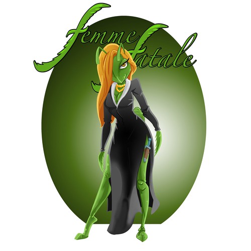 Design by Pandudharma titled "Femme Fatale image using the Praying Mantis for T-Shirt"